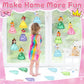 QOUBAI 32 Sets Princess Suncatchers Craft Kit DIY Window Stained Glass Effect Princess Paper Crafts Home School Classroom Decora