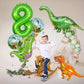 Dinosaur Balloons 8Th Birthday Decorations, Dinosaur Birthday Party Decorations With Giant Inflatable Dino Balloons 40 Inch Helium Foil Mylar Number 8 Balloons For Dino Theme Birthday Party Decoration