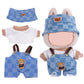 17cm Doll Clothes Set  enhanced Jeans & Knitted Sweater Outfit for 17cm 15cm Dolls  Cute Dress Up Fashion  No Doll Included (Blue  17cm/15cm)