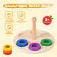 Adena Montessori 6 Rings On Peg Baby Toys For 1 Year Old Infant Toddlers