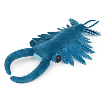 FRANKIEZHOU Simulation Anomalocaris Arthropod Plush-Blue 21'' Cambrian Ancient Sea Shrimp Stuffed Animal,Soft Shrimp Plush Toy, 
