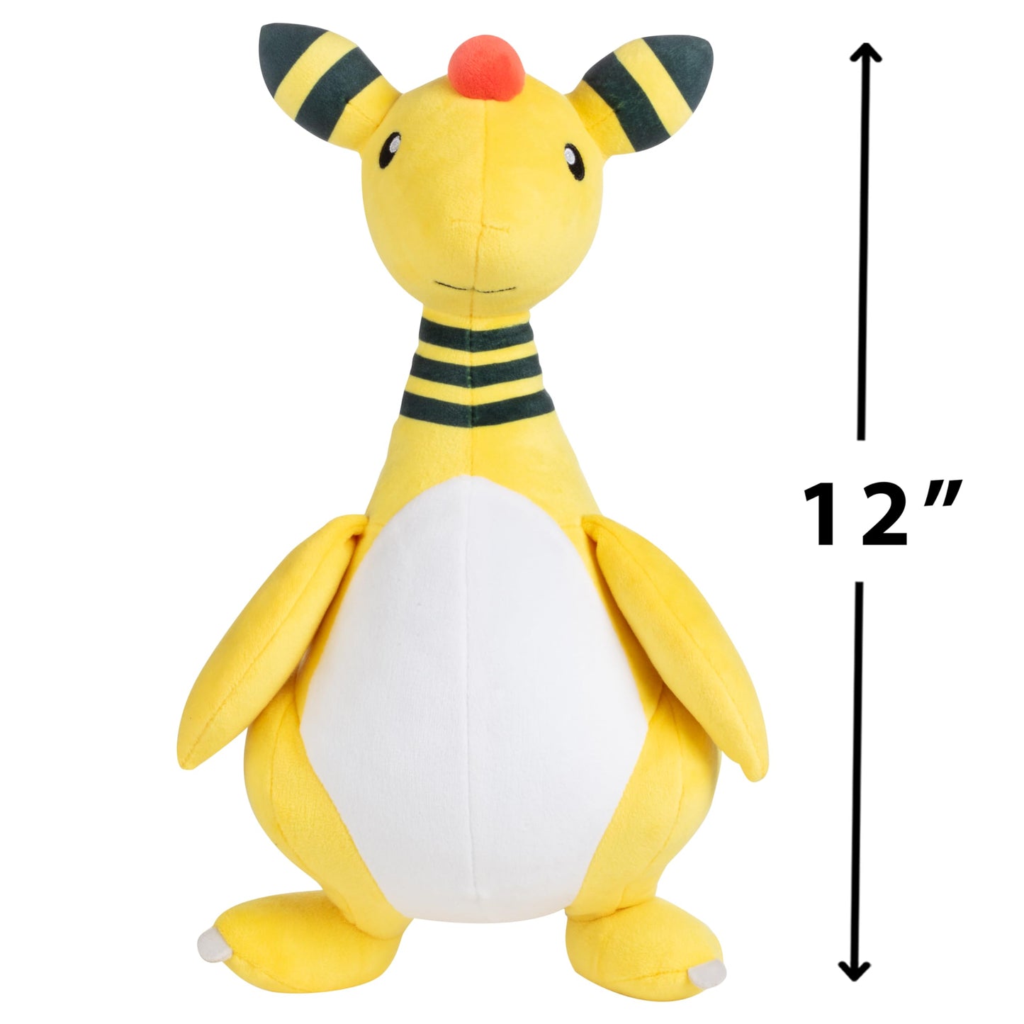 Pok?mon Large 12 Ampharos Plush - Officially Licensed - Scarlet and Violet - Authentic Soft Stuffed Animal Toy Figure - Valentine's Day & Easter Basket Stuffer Gift for Kids  Boys  Girls - 2+