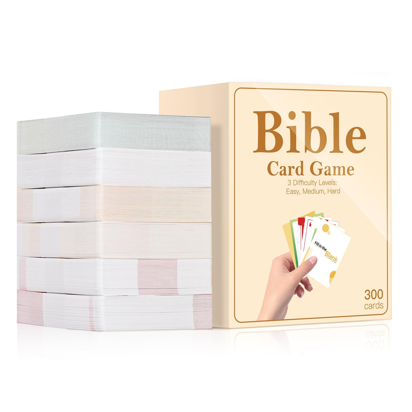 RuRu monkey Bible Trivia Game 300 Cards  Perfect for Bible Study  Youth Groups and Church Gatherings  Fun Christian Trivia Game Cards for mature-themeds and Family  A Great Christian Gift