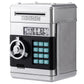 EVTHSU Silver Electronic ATM Safe Piggy Bank for Kids - Real Money Savings Coin Bank with Code Lock & Password, Gift Money Box f