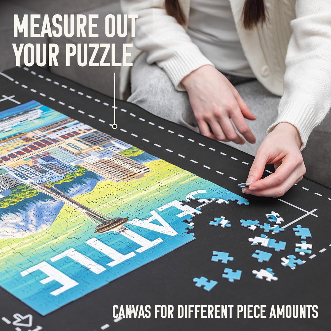 Puzzle Mat For Jigsaw Puzzle Fits 2000 1500 1000 500 Piece Puzzles Roll-Up Puzzle Mat For Adults Kids Storage & Transport By Amu