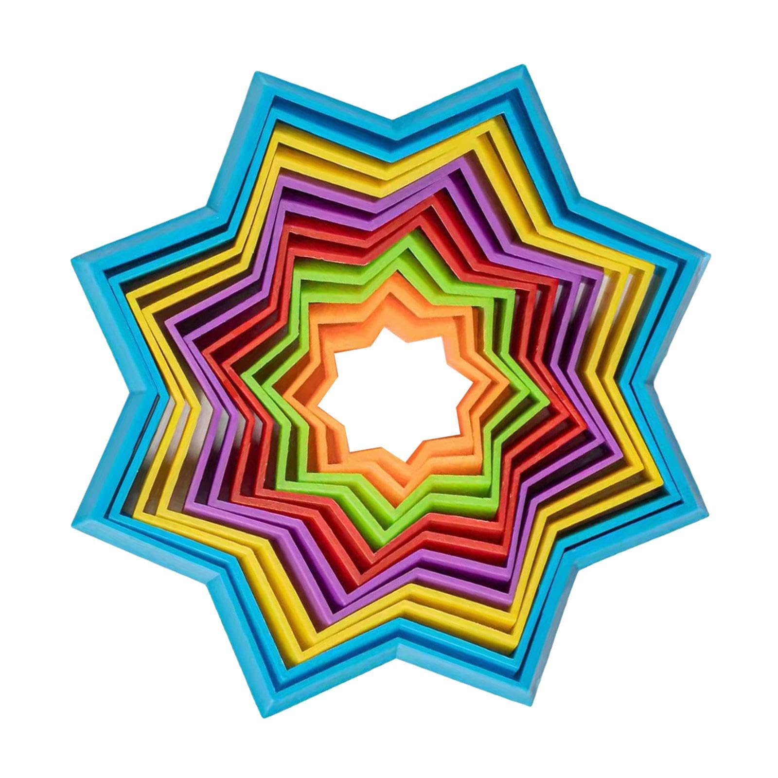 Ilsmysutra Novelty Star Sensory Toys Party Favor Learning Toy For Friends Adults Rainbow Blue|Toys For Baby|Developmental Baby T