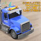 DOWELLIN 22" Semi Truck Toy Carrier with Excavator, Sound & Light, Friction Powered, Blue, Model PY6811B, Ideal for Boys & Girls 3-8 Years
