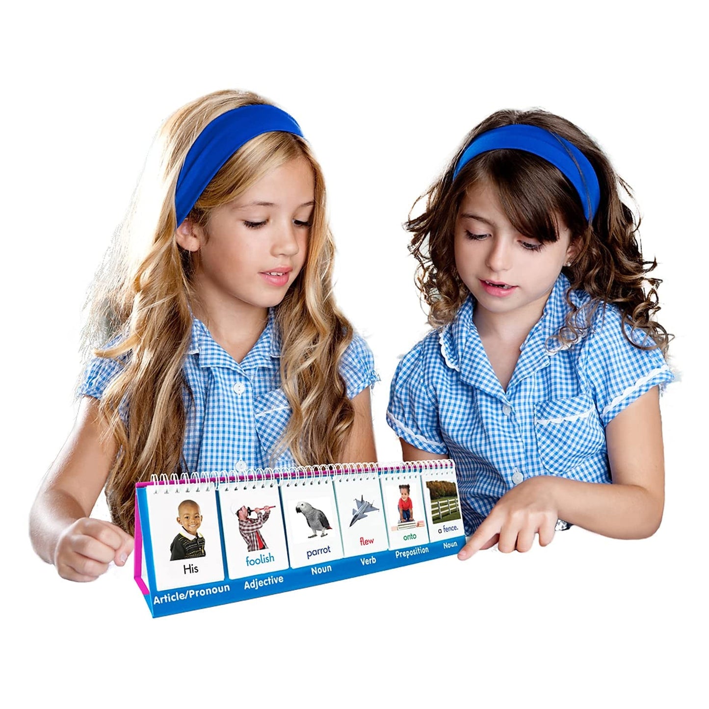 Junior Learning Part of Speech Flips - Educational Action Games, Double Sided, Multi Color, Model JL452, Cardstock Material