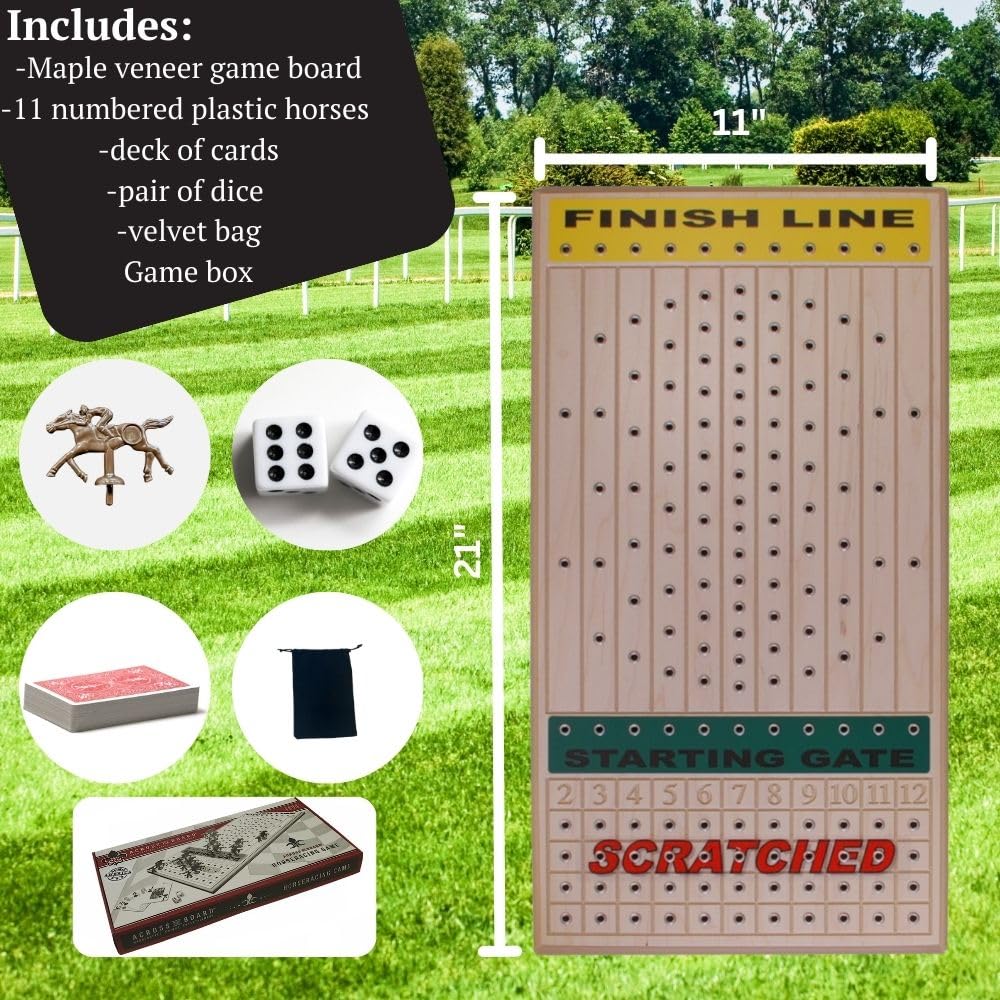 Horseracing Gametop, Maple, 2-20 Players