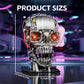 Csnrhg Mechanical Skull Building Block Set 1099+ Pieces 3D Poseable Model With Mandibular Teeth Bite Drive For Stem Toys For Kid
