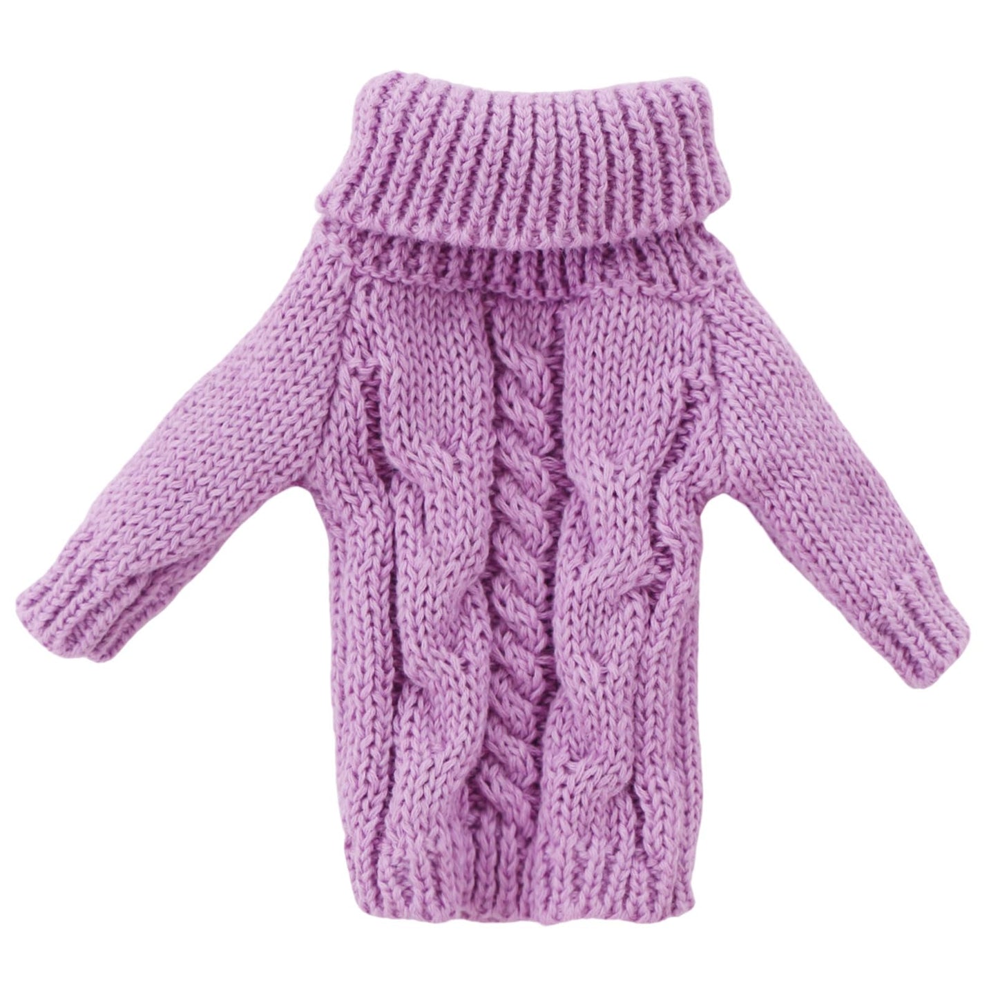 Bjdbus Winter Turtleneck Sweater Clothes For 11.5 Inch Girl Doll Accessories (Purple)