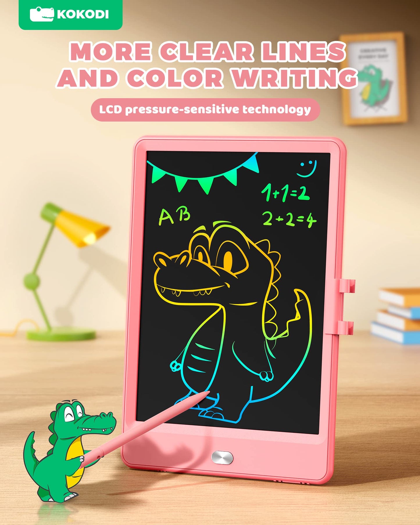 KOKODI LCD Writing Tablet, 8.5 Inch Toddler Doodle Board Drawing Tablet, Erasable Reusable Electronic Drawing Pads, Educational