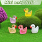 220Pcs Luminous Mini Tiny Resin Ducks Plastic Small Duck Bulk, Glow In The Dark Tiny Ducks For Garden Micro Landscape Ornament D