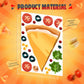 Sepamoon 24 Sheets Pizza Stickers - DIY Multicolor Decals for Kids Birthday Party, School Supplies, Gift Rewards - Paper Material