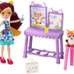 Enchantimals Art Studio Playset with Felicity Fox Doll and Flick Fox, 6-inch Small Doll, with Easel, Stool and Smaller Art and P