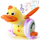 Sizobi Duck Toys for Toddlers 1-3, Tummy Time Crawling Toys for Babies 6-12 12-18 Months, Light Up Musical Dancing Walking Duck 