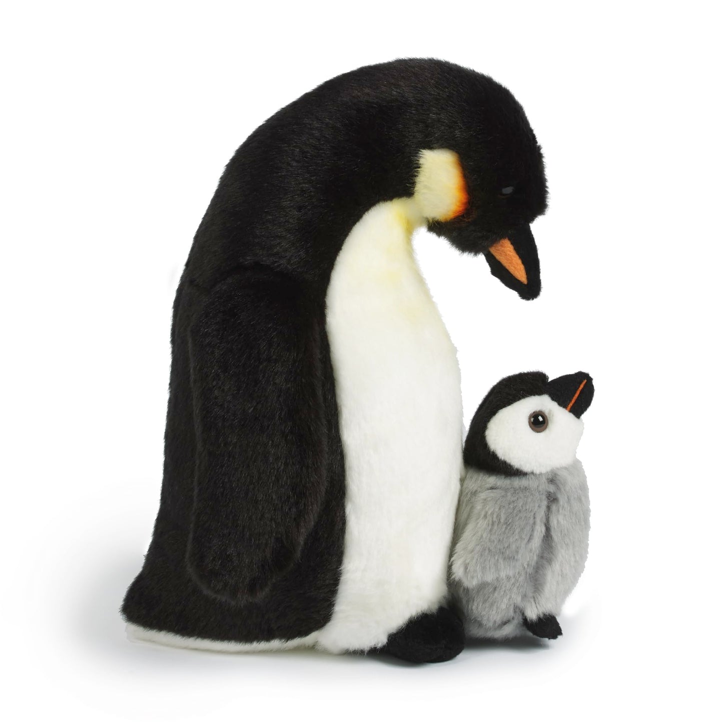Living Nature Penguin With Chick, Realistic Soft Cuddly Sea Animal Toys, Naturli Eco-Friendly Plush, 11 Inches