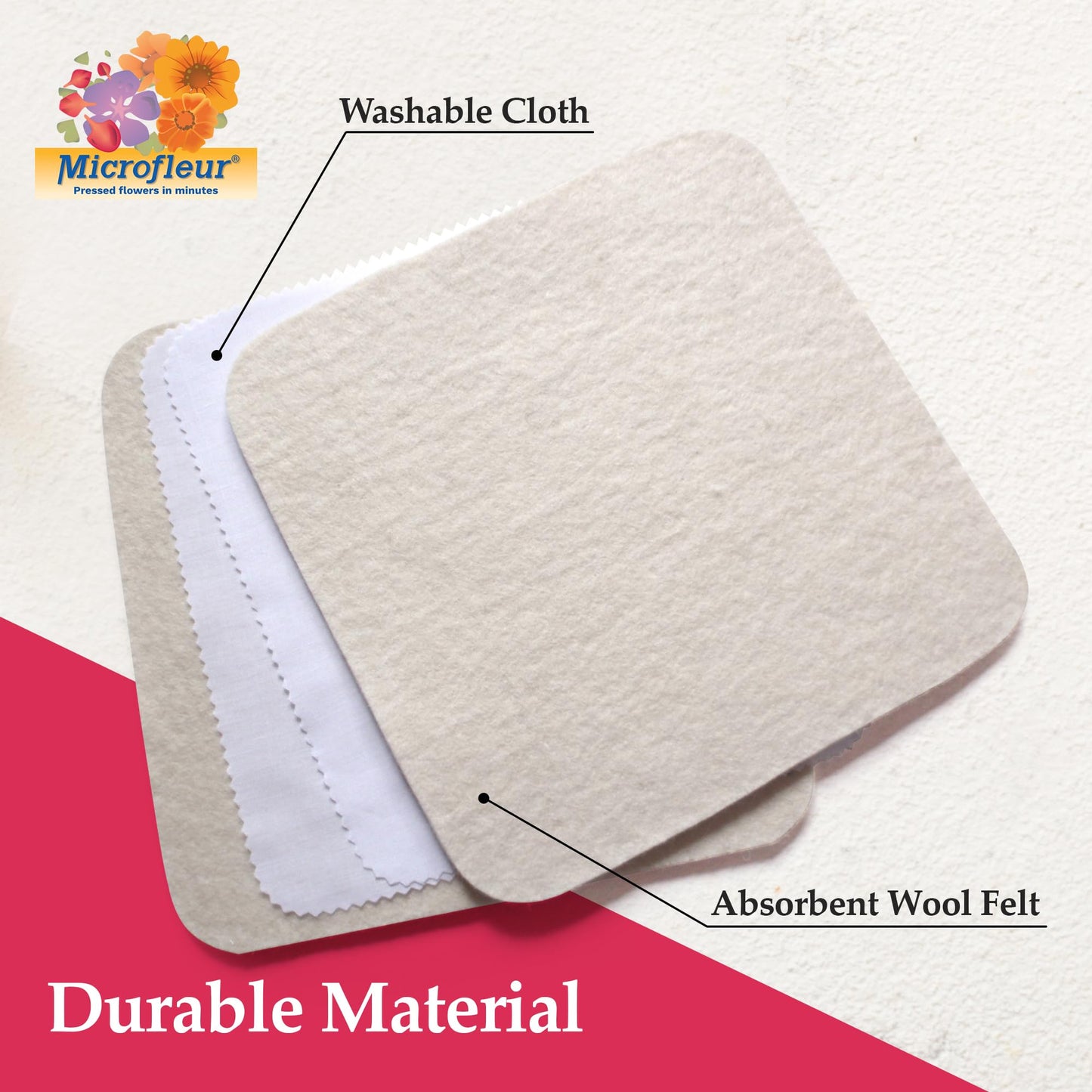 Microfleur - Regular Microwave Flower Press Refill Pack - Floral Art Crafting Accessory, Creative Pressing, DIY Handicrafts Crea