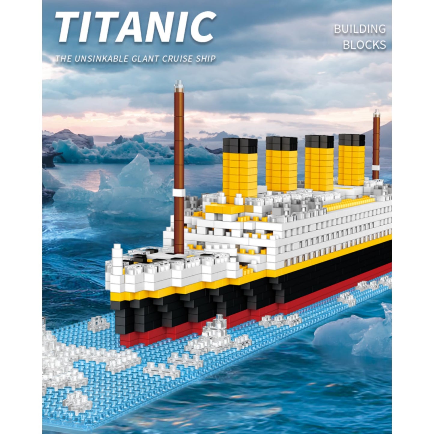 Jqmeg Titanic Micro Mini Building Blocks Set, 1860Pcs 3D Titanic Model Building Set Blocks, Diy Bricks Toys Gift For Adults And