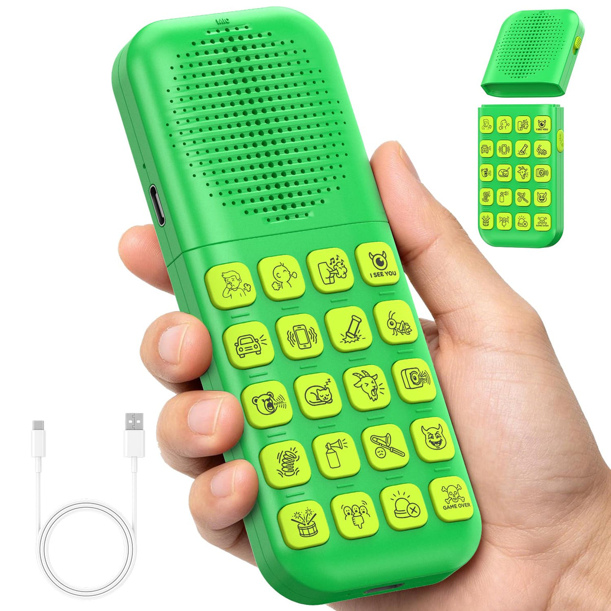 Fikami 20 Hilarious Sounds DIY Recording Sound Effects Machine Gifts for Boys Girls,Can DIY Recording and Playback,Boys Prank Gi