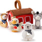 Farmer Friends Rattle Soft Plush Animals Set