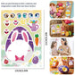 48 Pcs Cute Easter Make Your Own Stickers Stickers For Toddlers Kids,Make Your Own Mix And Match Sticker Sheets Art Craft Kits,Including 2000+Repositionable Little Stickers
