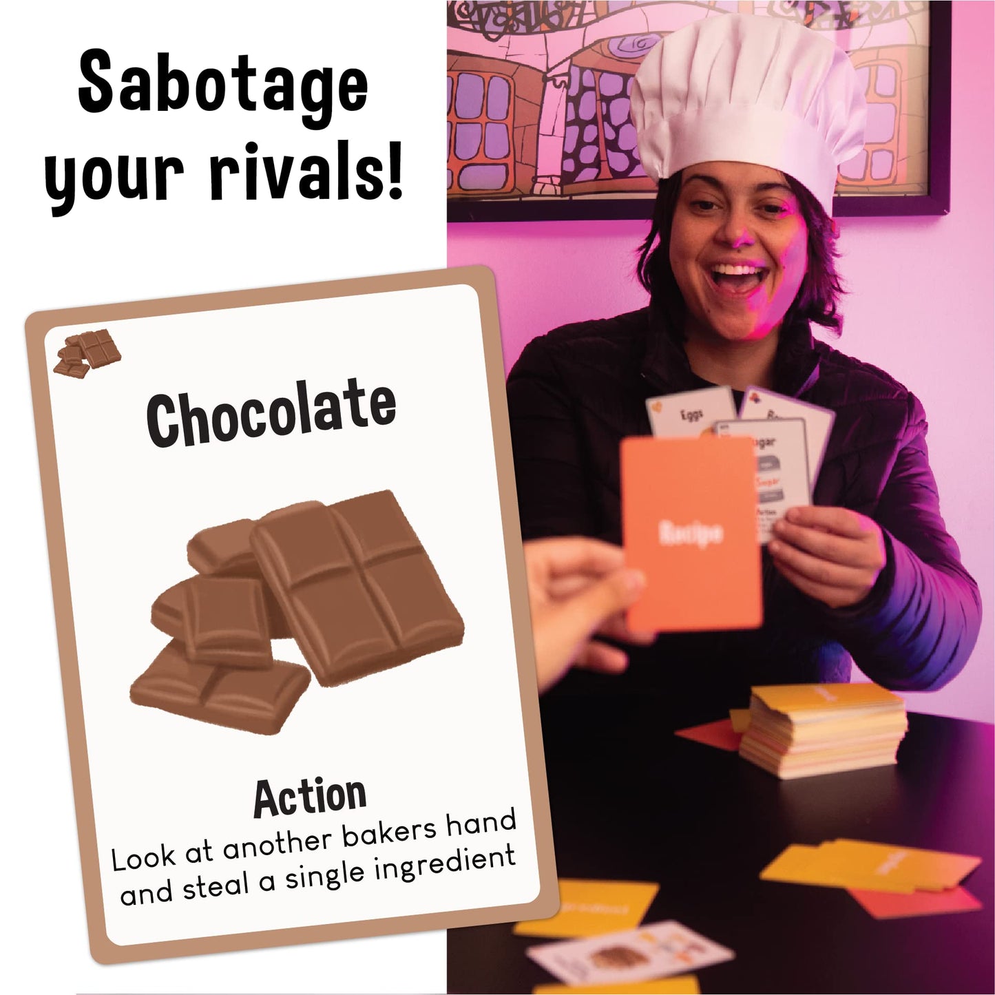 Bake It Happen: A Deliciously Fun Light Strategy Card Game - Ages 6+, 3-10 Players - Kids Party Board Games, Card Games, Family Games For Kids And Adults, Birthday Present For Kids, Vacation