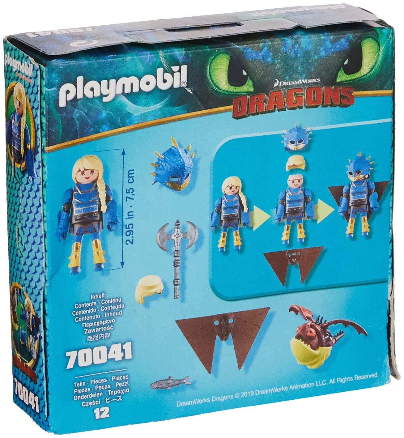 Playmobil How to Train Your Dragon III Astrid with Hobgobbler, Small Multi Plastic, Model 70041
