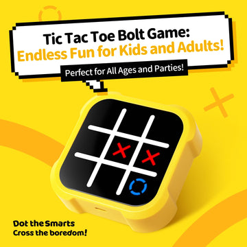 Easemom Handheld Electric Puzzle Game Console - Tic Tac Toe Game Educational Road Trip Activities For Kids - Board Games, Juegos