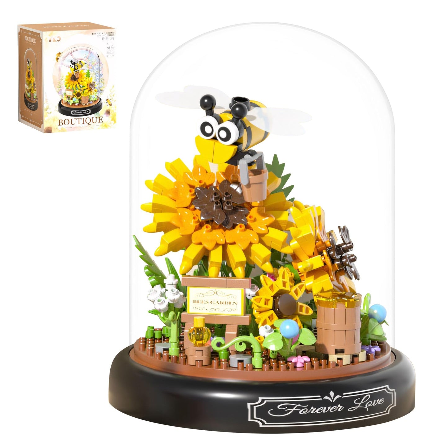 548 PCS Micro Brick Flower Bee Building Sets  Mini Blocks Animals Botanical Collection Blocks Model for mature-themed Toys  Home Decor and Office Art Creative Gift  for Teens Ages 6+ Kids