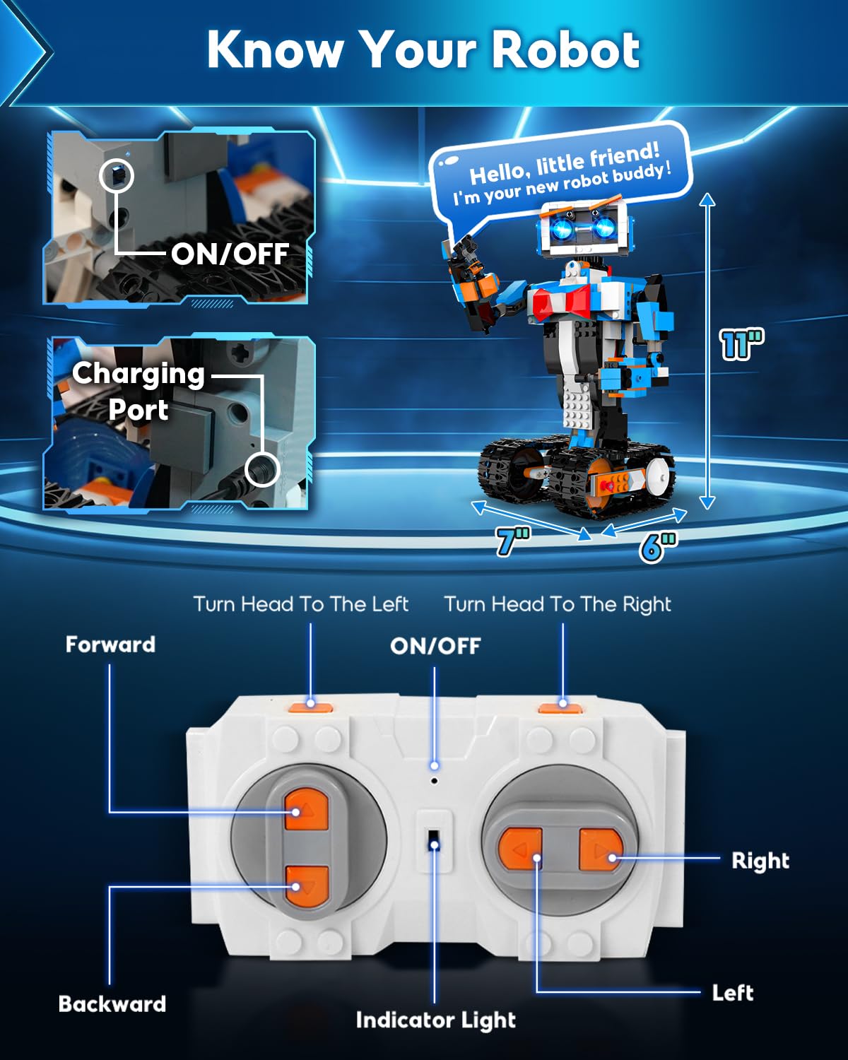Robot Building Kits For Kids, Stem Toys For Boys Age 8-12, App & Remote Control Educational Coding Building Sets, Programmable Robot For Kids, Rechargeable Robotic Kit Gifts For Girls Boys (635 Pcs)