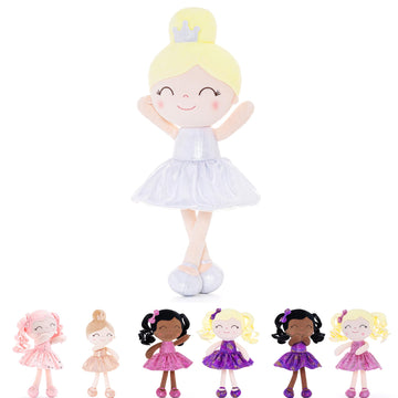Gloveleya Baby Girl Gifts Baby Dolls Soft Doll Glitter Fish Scale Skirt Girl White 12Inches
