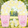Sosation 2 Pack Giant Popcorn Box Prop Cardboard Stand up with Balloons Movie 3D Popcorn Bucket Decoration Large Carnival Circus