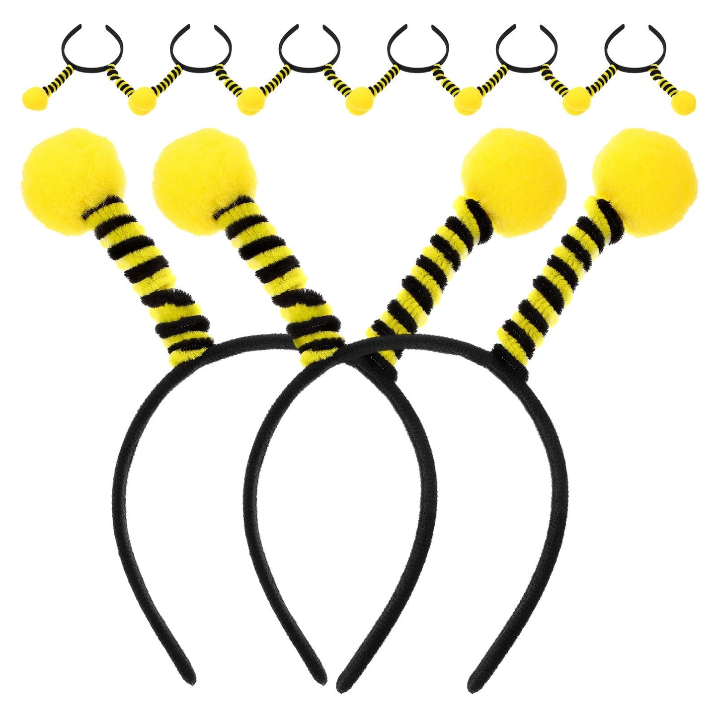 NUOBESTY 8pcs Bee Tentacle Headbands Bee Antenna Headwears Honey Bee Headpieces for Children Costume Cosplay Dress Party Props