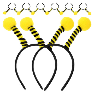 NUOBESTY 8pcs Bee Tentacle Headbands Bee Antenna Headwears Honey Bee Headpieces for Children Costume Cosplay Dress Party Props