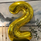 Number 8 Balloon 40 Inch Gold 8 18 28 80 1989 Birthday Balloons, Large Mylar Foil Helium Balloon Birthday Decorations Party Supp