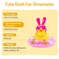 Wonuu Car Duck Rubber Duck Car Ornaments Duck Car Dashboard Decorations With Cute Headband Swim Ring Necklace Sunglasses, B-Red
