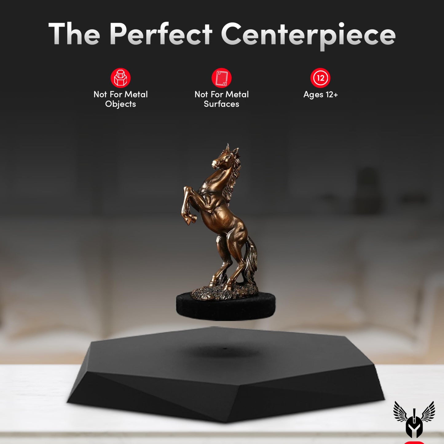 Levitexa Levitating Display - Black ABS Floating Stand for Figures and Toys