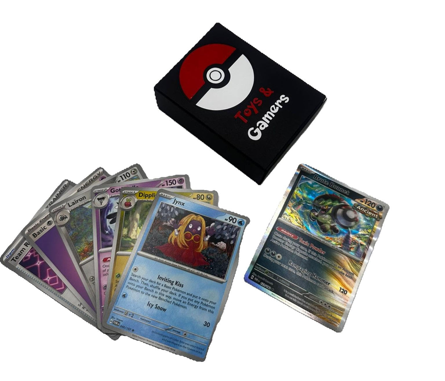 Pokemon TCG Random Cards Lot - 100 Cards Plus 7 Bonus Foil Cards, Multicolor, Model 793936849217, Card Stock