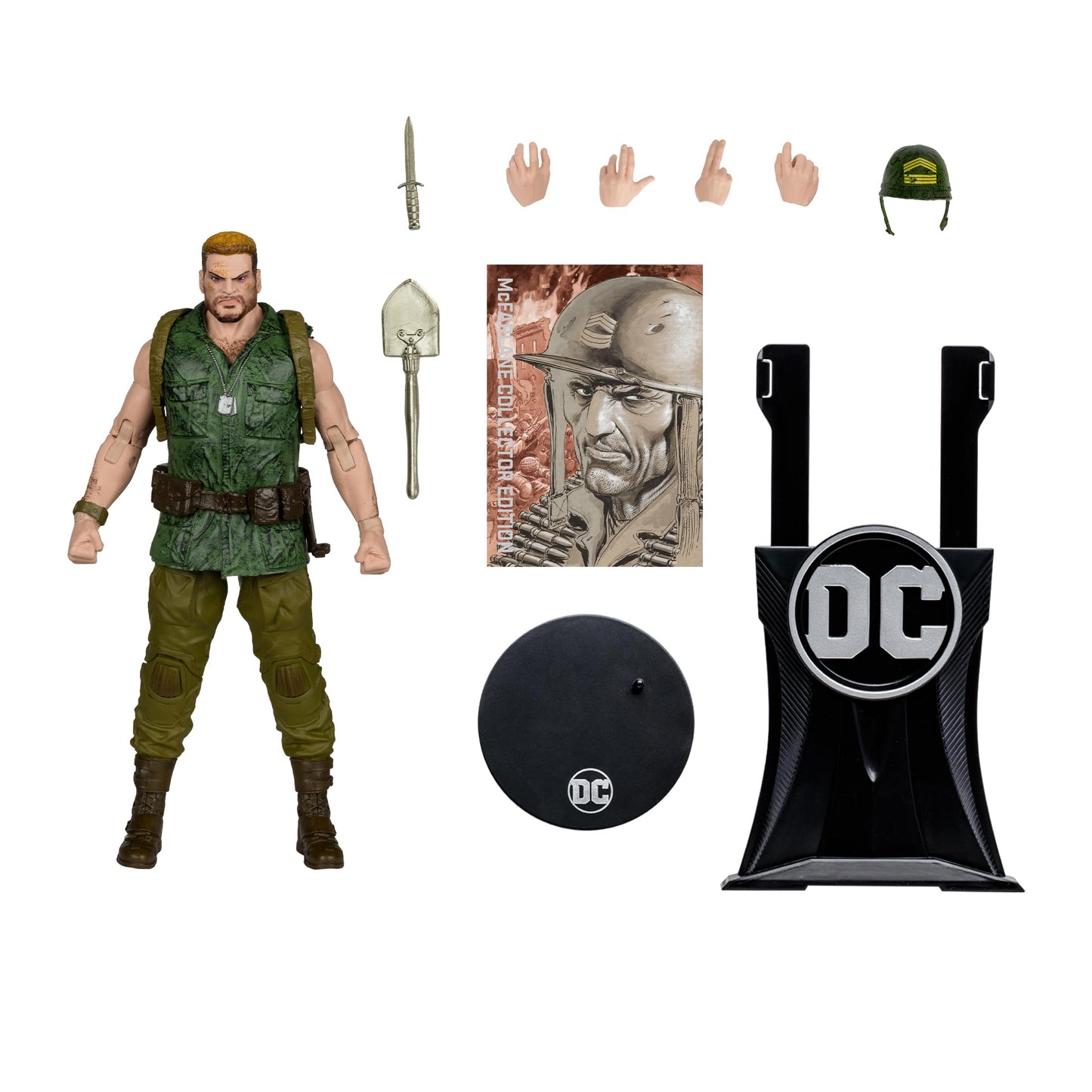 McFarlane Toys DC Multiverse Sergeant Rock 7in Figure - Collector Edition #14, Multicolor, Plastic