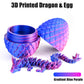 Locyfens 3D Printed Dragon Eggs With Dragon Inside, Articulated 3D Dragon Toys With 3D Dragon Eggs, Crystal Dragon Red Blue