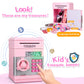 Kids Piggy Bank For Girls - Toys For 5 6 7 8 9 10 Year Old Girl Birthday Gifts - Electronic Piggy Bank Atm Machine Money Safe For Kids Toys Age 6-8-10