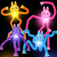 Easter Bunny Led Pop Tubes Light Up 4 Pcs Sensory Fidget Toys, Telescopic Suction Cup Easter Basket Stuffers Easter Egg Fillers