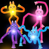 Easter Bunny Led Pop Tubes Light Up 4 Pcs Sensory Fidget Toys, Telescopic Suction Cup Easter Basket Stuffers Easter Egg Fillers