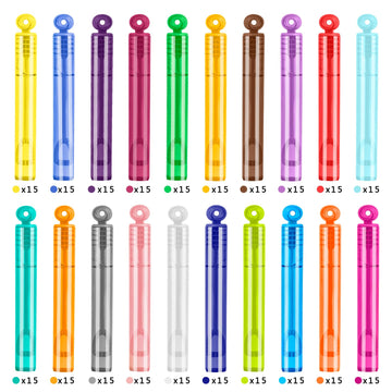 Bokaboka 300Pcs 20 Colors Mini Bubble Wands Set, Party Favors Assortment Toys For Kids Child,Bubble Bulk Themed Birthday,Wedding
