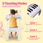 HONEY JOY Classical Kids Piano, 31-Key Toy Mini Grand Piano with Music Stand & Stool, Portable Electronic Educational Musical In