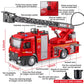 OANMYJJO Boy Fire Truck Toy - Metal DieCast Fire Truck Model with Water-Spraying, Simulated Sound and Light, Retractable Rescue