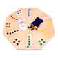 Amishtoybox.Com Travel Marble Chase (Cards N' Marbles) Wooden Board Game Set - Double-Sided 23'' Wide Board - Includes Carry Bag