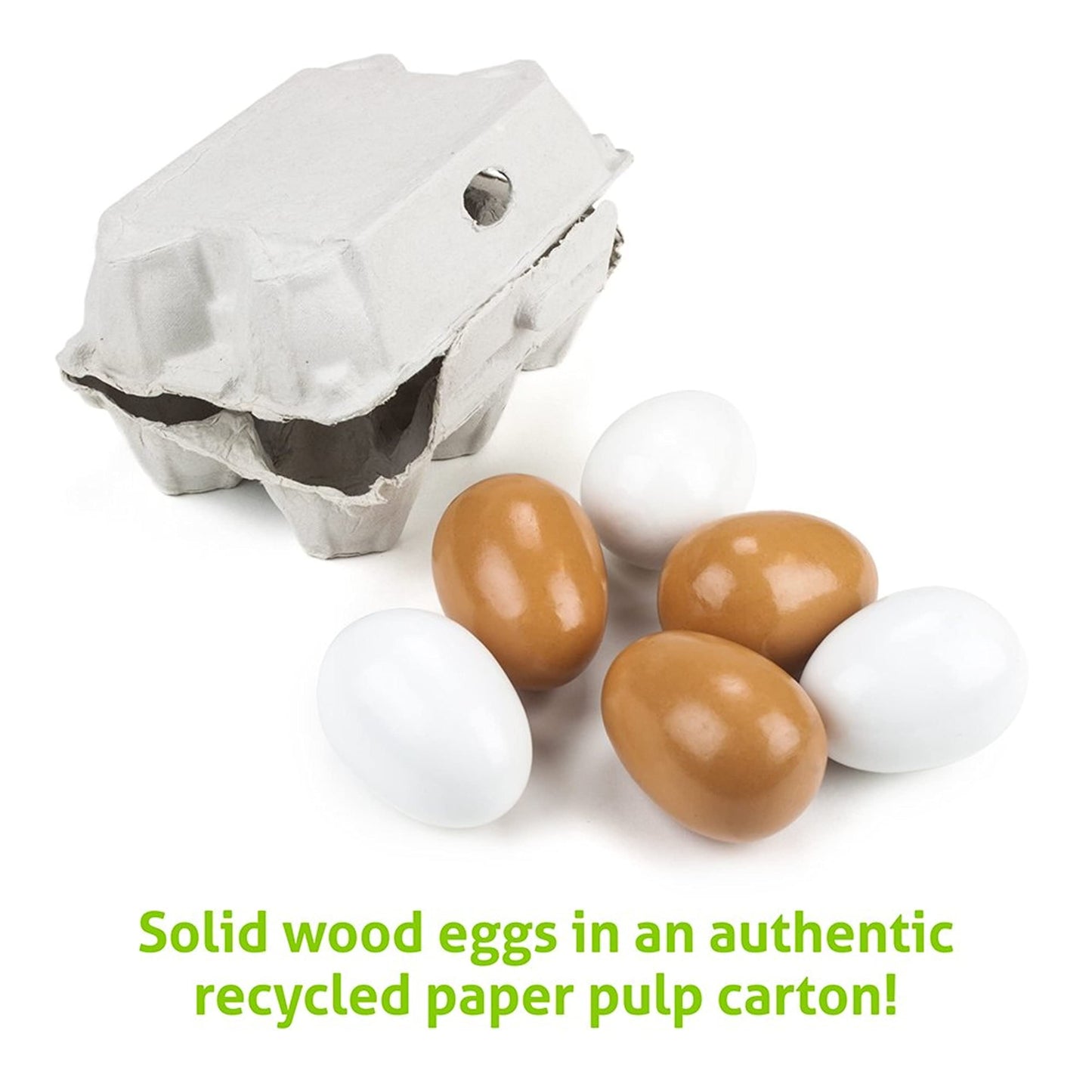 Imagination Generation Wood Eats! Eggcellent Eggs with Real Carton