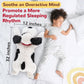Meowtastic Black & White Dog Weighted Stuffed Animals - 28 Inch 5.0 Pounds Weighted Plush Dog Stuffed Animals - Large Stuffed Dog Plush Pillow - Cute Plush Toys Gifts For Kids & Adults (28' 5.0 Lbs)
